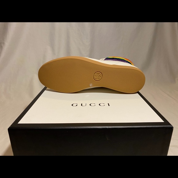 NEW $750 GUCCI RAINBOW COLLAR BAMBI HIGH TOP SHOES - Picture 5 of 5
